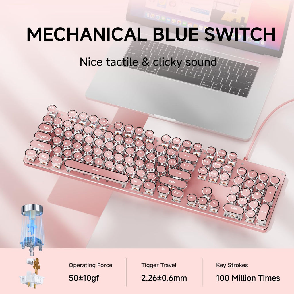 Wired Mechanical Keyboard with White Backlit P3252