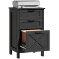 3 Drawer Black File Cabinet D81057