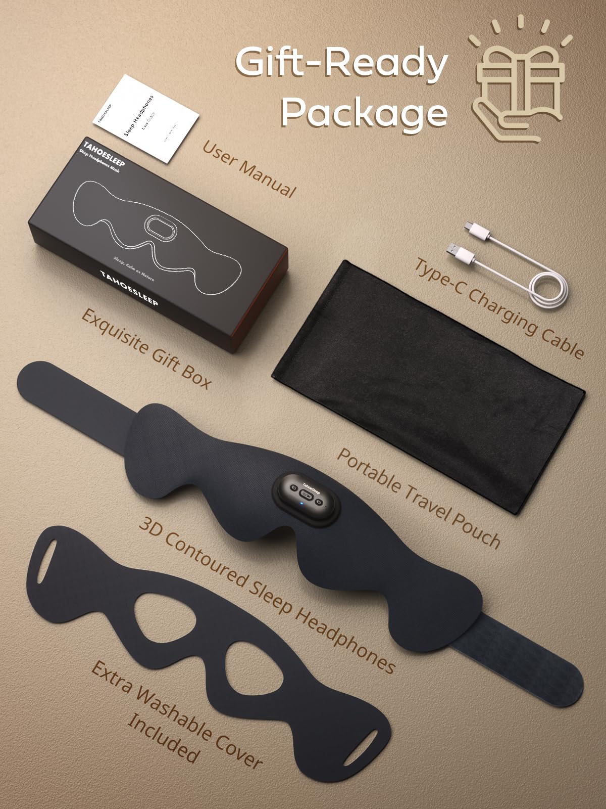 Ultra-Thin Adjustable Sleep Mask with Bluetooth 5.4 R70312