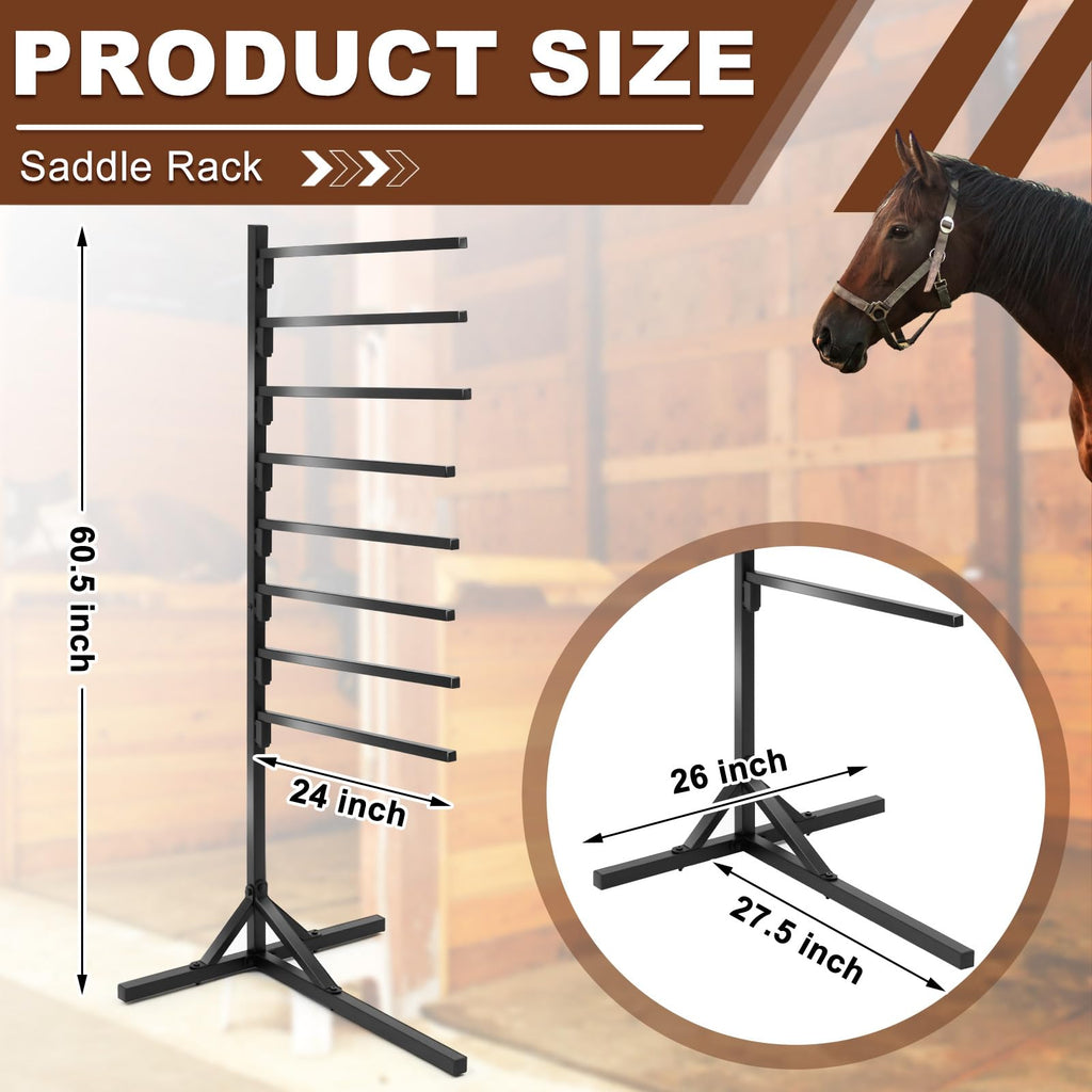 8-Tier Saddle Pad Rack with Stand W1396
