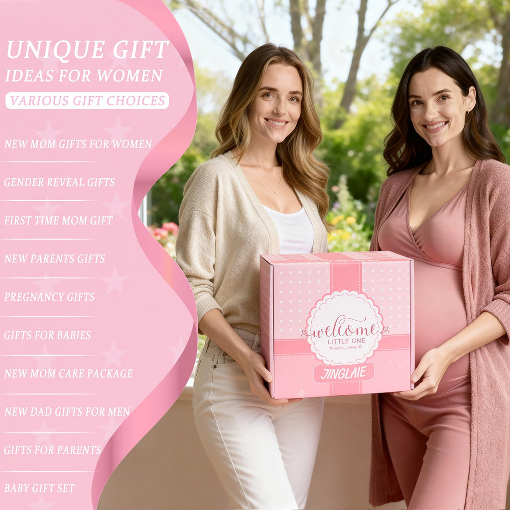 New Mom Gift Basket with Baby Clothes & Tumblers P1547