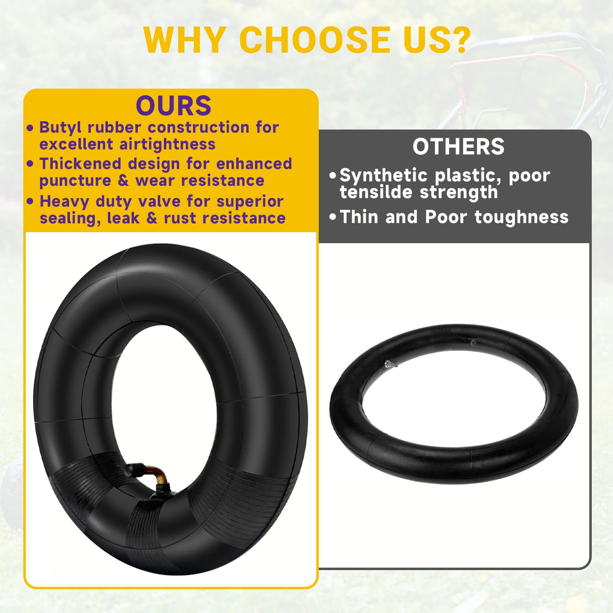 4.80/4.00-8 Inner Tube with TR87 Bent Valve 1 Pcs A2968