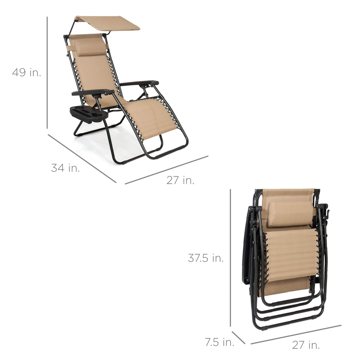 Zero Gravity Chair with Canopy C426