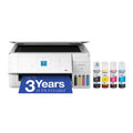 Wireless All-in-One Color Supertank Printer with Refillable Tanks, Scanner, White G8210