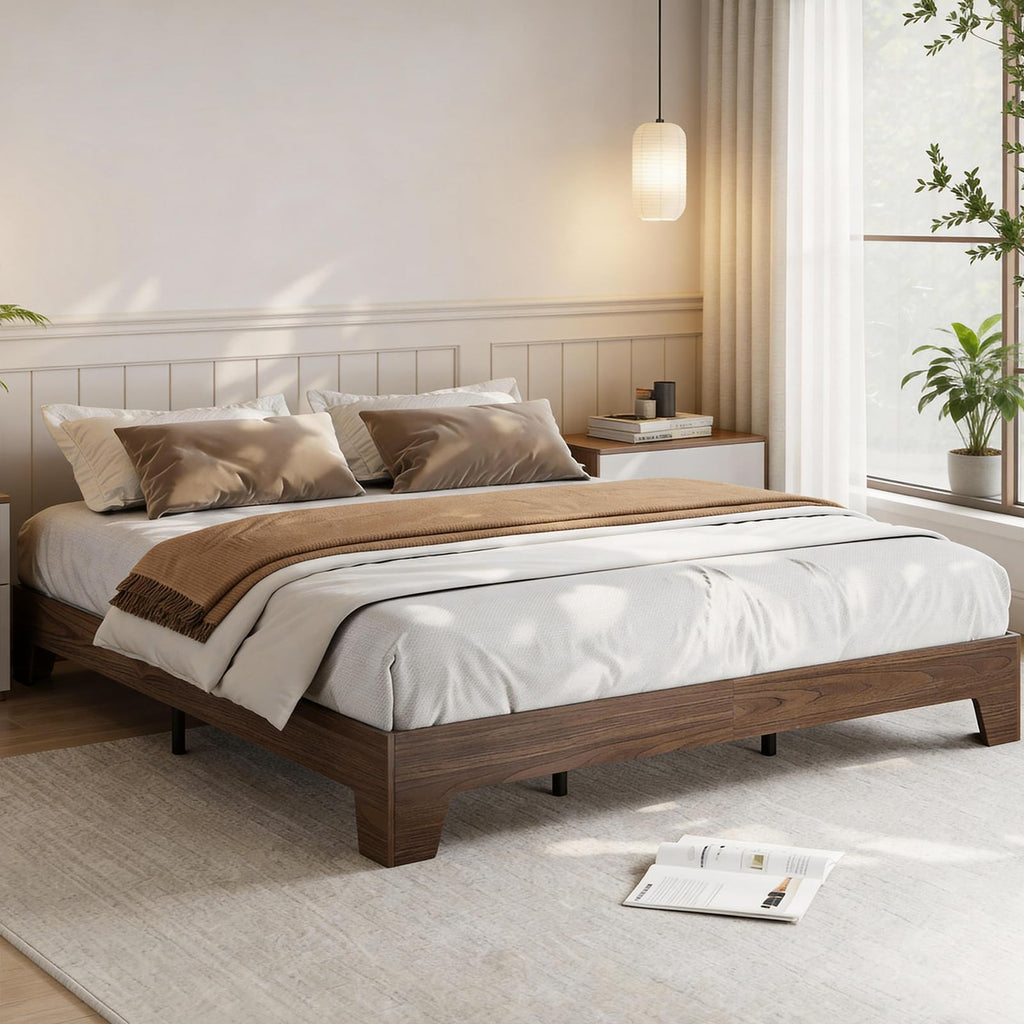 California King Size Wood Platform Bed Frame H655886