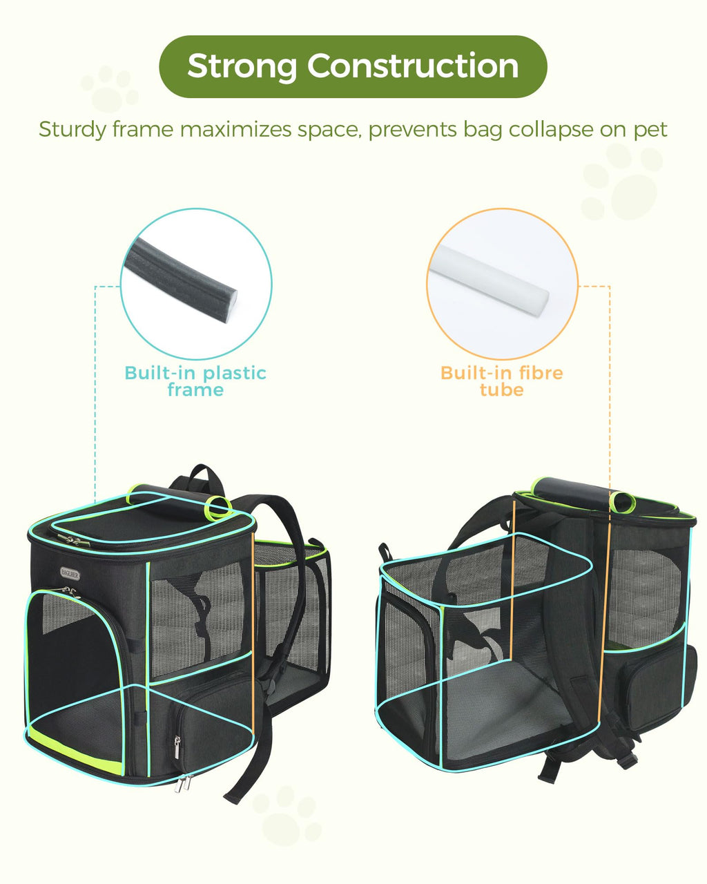 Expandable Cat Carrier Backpack with Breathable Mesh X1686