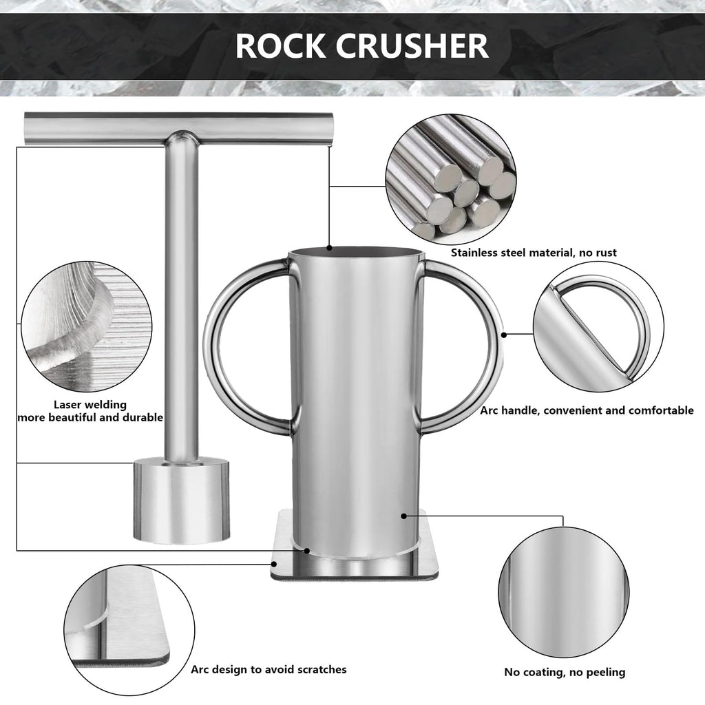 Heavy-Duty Stainless Steel Rock Crusher R1798