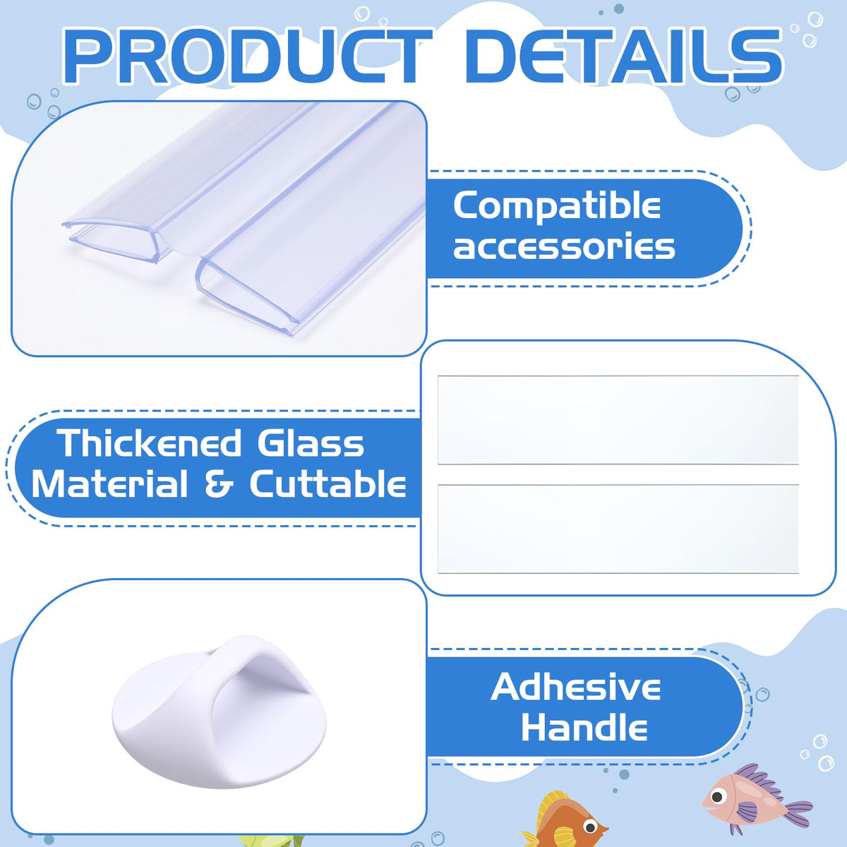 Aquarium Glass Canopy 19.33" x 9.65" x 0.12" T555
