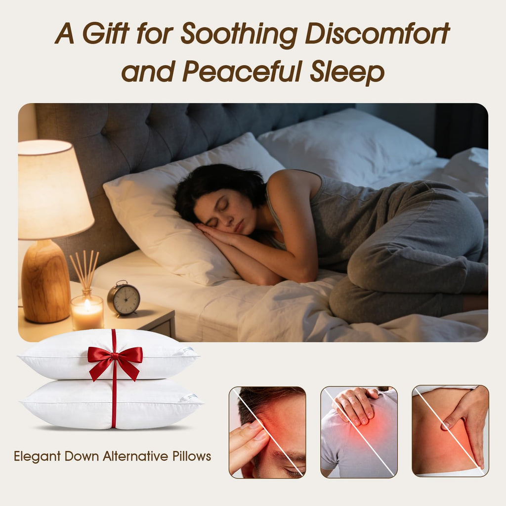 Down Alternative King Size Pillows Set of 2 A566707