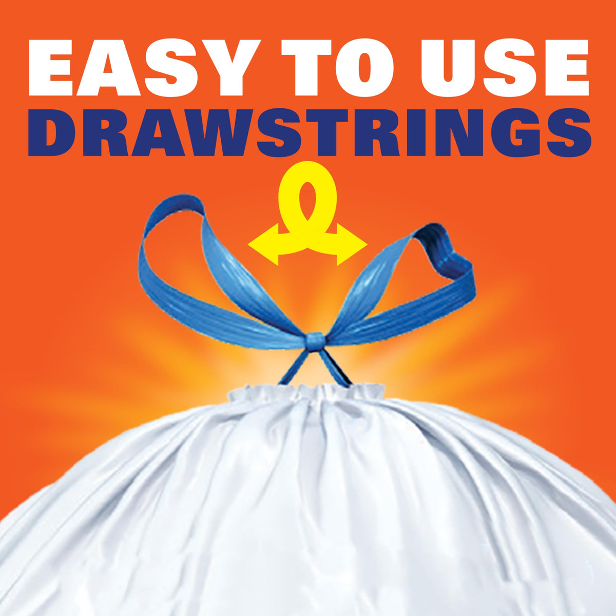 13G Tall Kitchen Trash Bags, White, Unscented, 90ct A289684