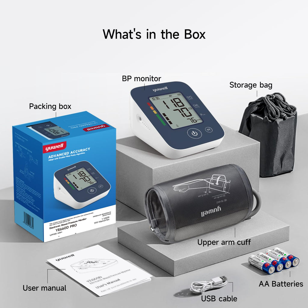 Automatic Upper Arm Blood Pressure Monitor with Adjustable Cuff N345