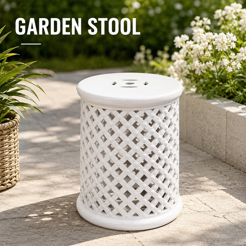 Glazed Ceramic Garden Stool Z6075