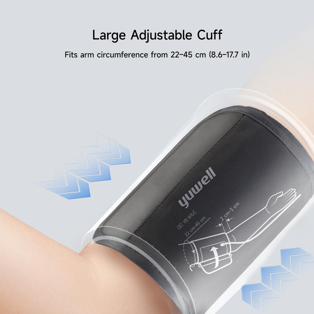 Automatic Upper Arm Blood Pressure Monitor with Adjustable Cuff N345