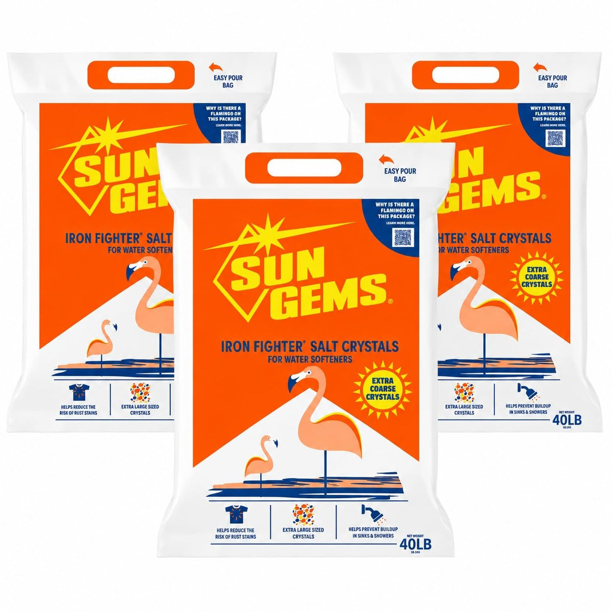 Water Softener Salt Crystals 40 lb Extra Coarse H41947