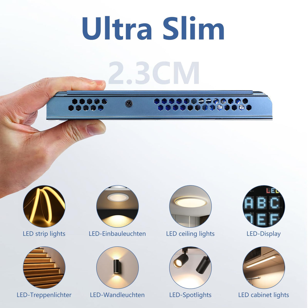 12V 200W Ultra Slim LED Power Supply H50923