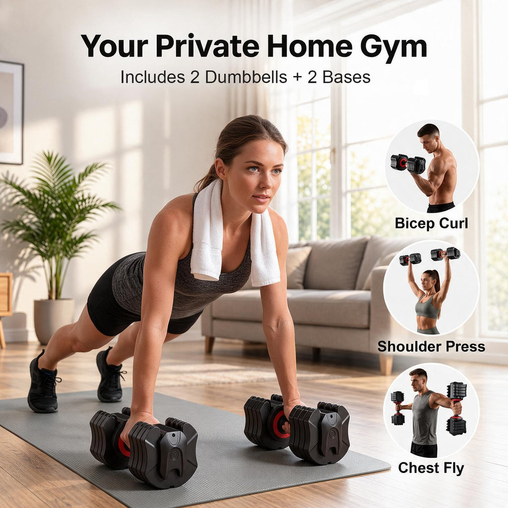 25 lb Adjustable Dumbbell Set U493