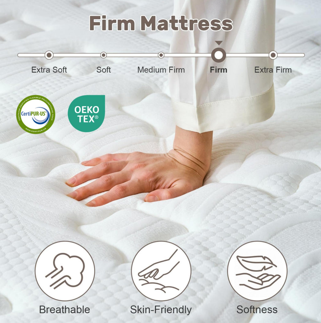 Full Size 12 Inch Firm Hybrid Memory Foam Mattress in a Box A25452