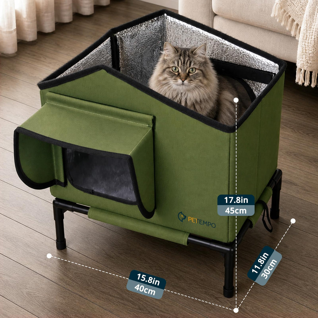 Weatherproof Insulated Outdoor Cat House J493012