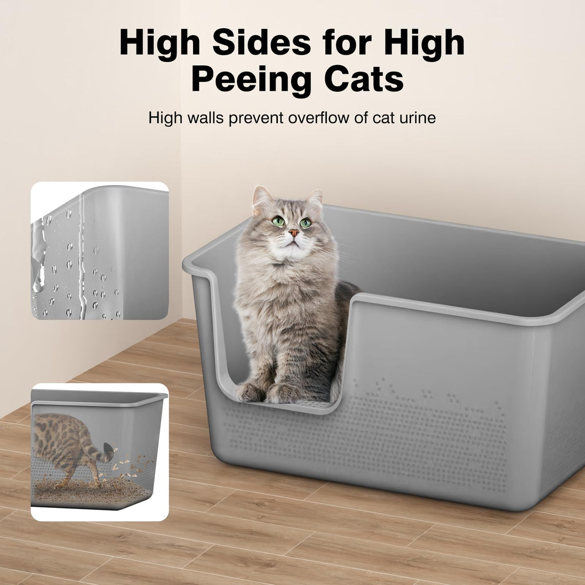 Extra Large High Sided Cat Litter Box F4578