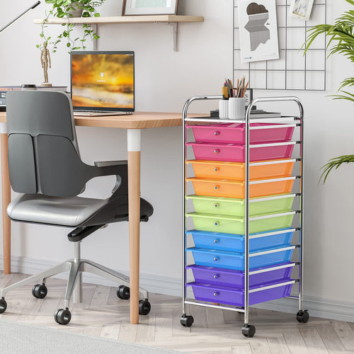 10 Drawer Rolling Storage Cart Organizer E79498