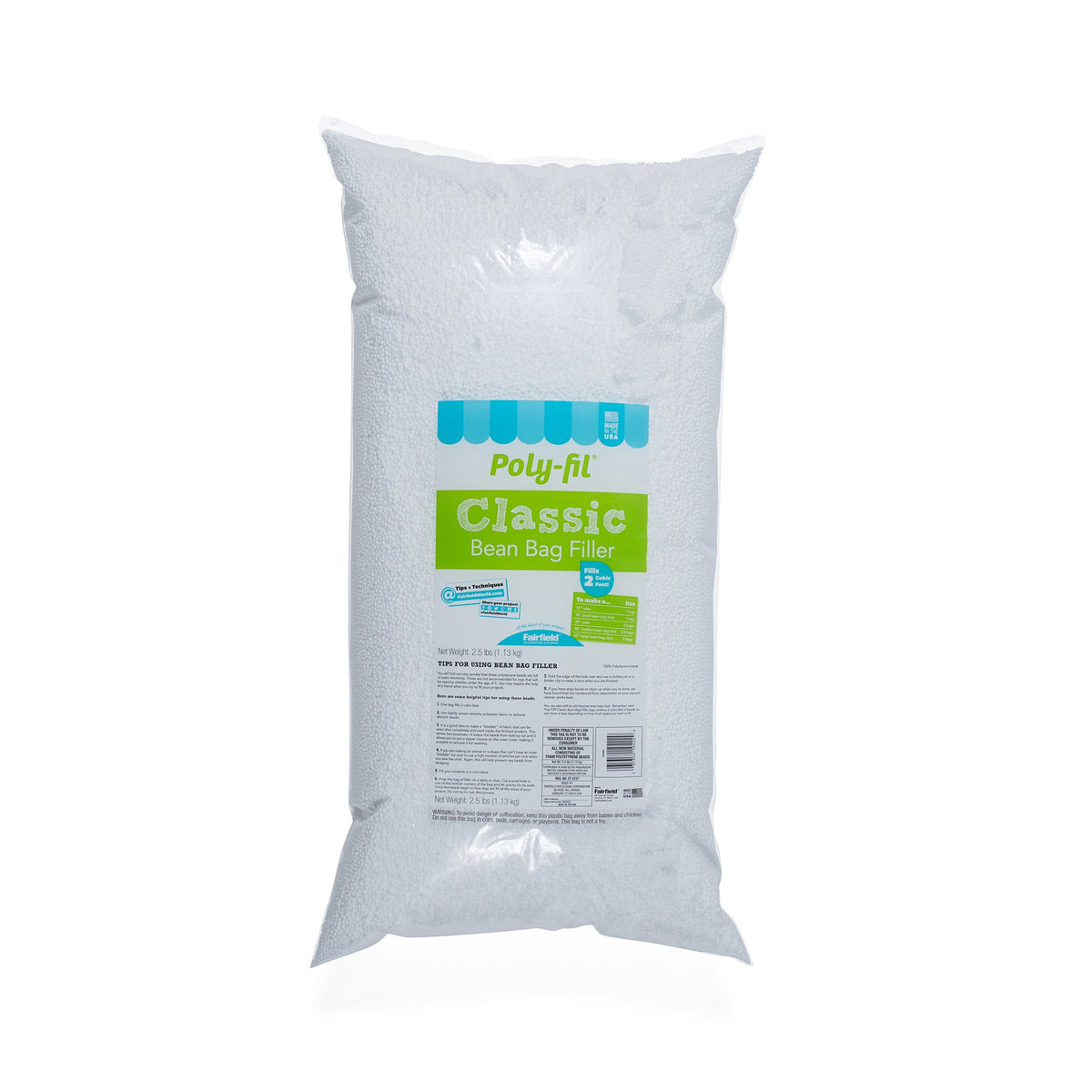 Poly-Fil Bean Bag Filler 2.5 Pound Refill Bag U95839