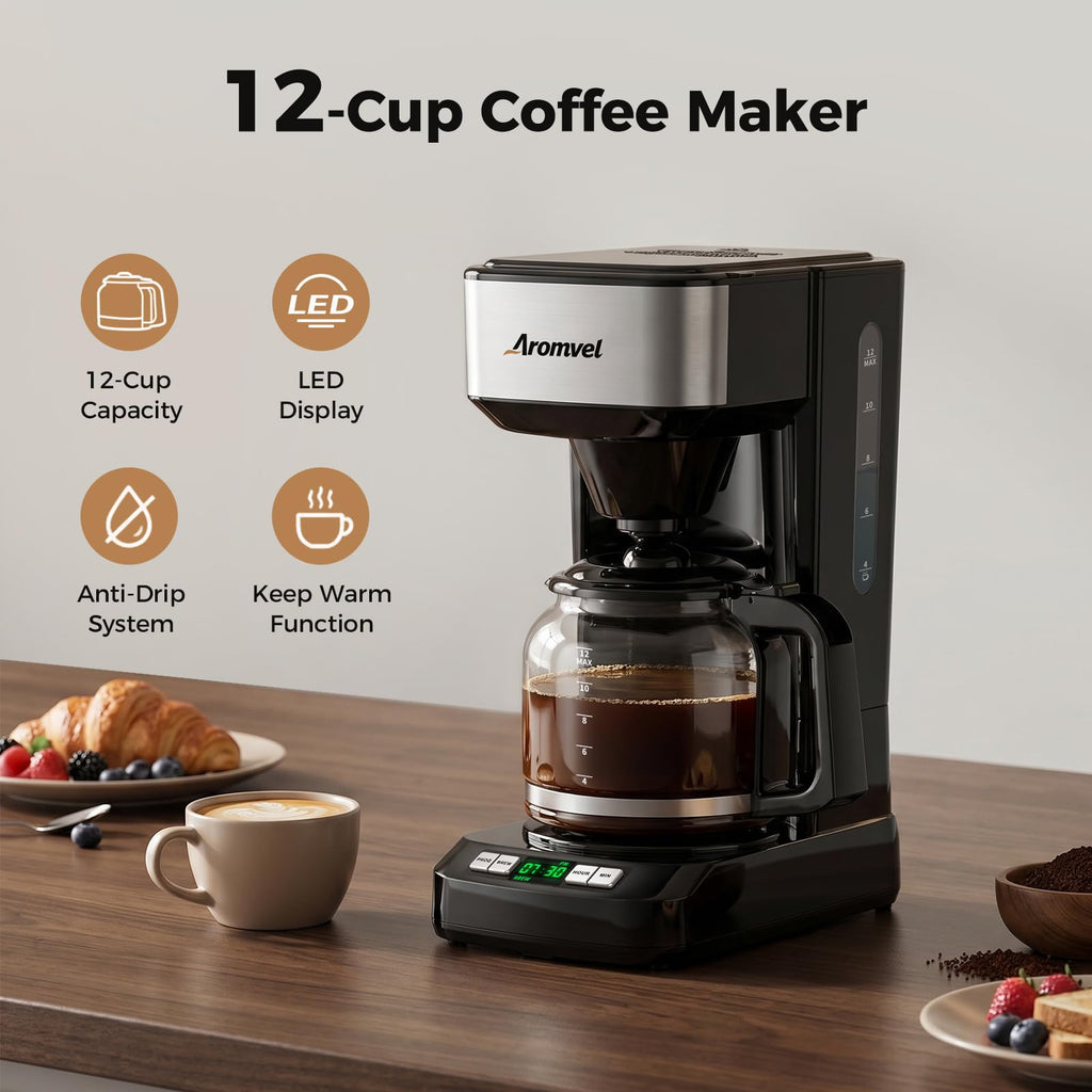 12 Cup Coffee Maker with LED Display Y348543