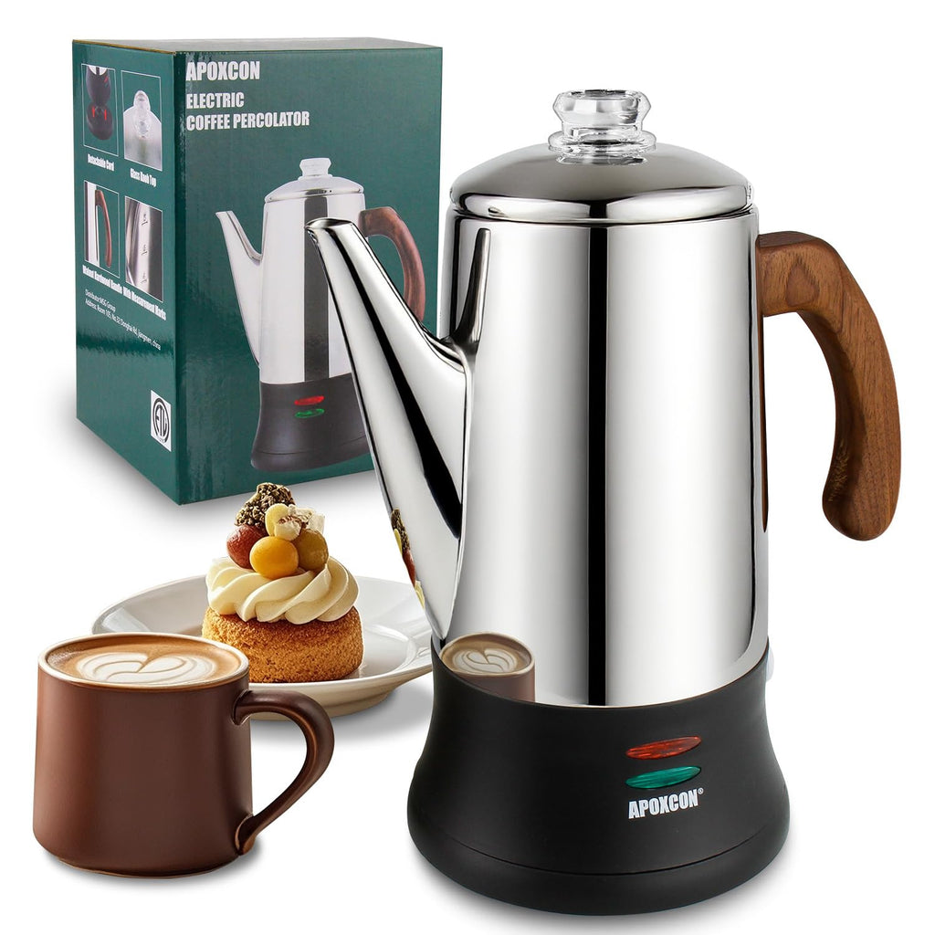 Electric Stainless Steel Coffee Percolator 8 Cup Z786