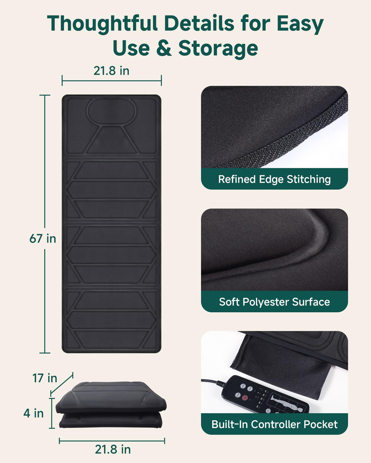 Full Body Massage Mat with Heat I21248