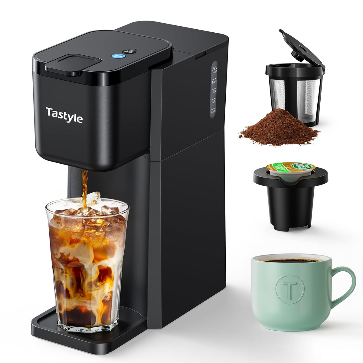 Mini Single Serve Hot and Iced Coffee Maker W363
