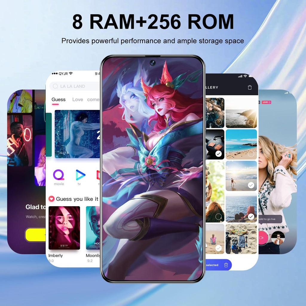 5G Dual SIM Unlocked Smartphone 8GB+256GB Black V9076
