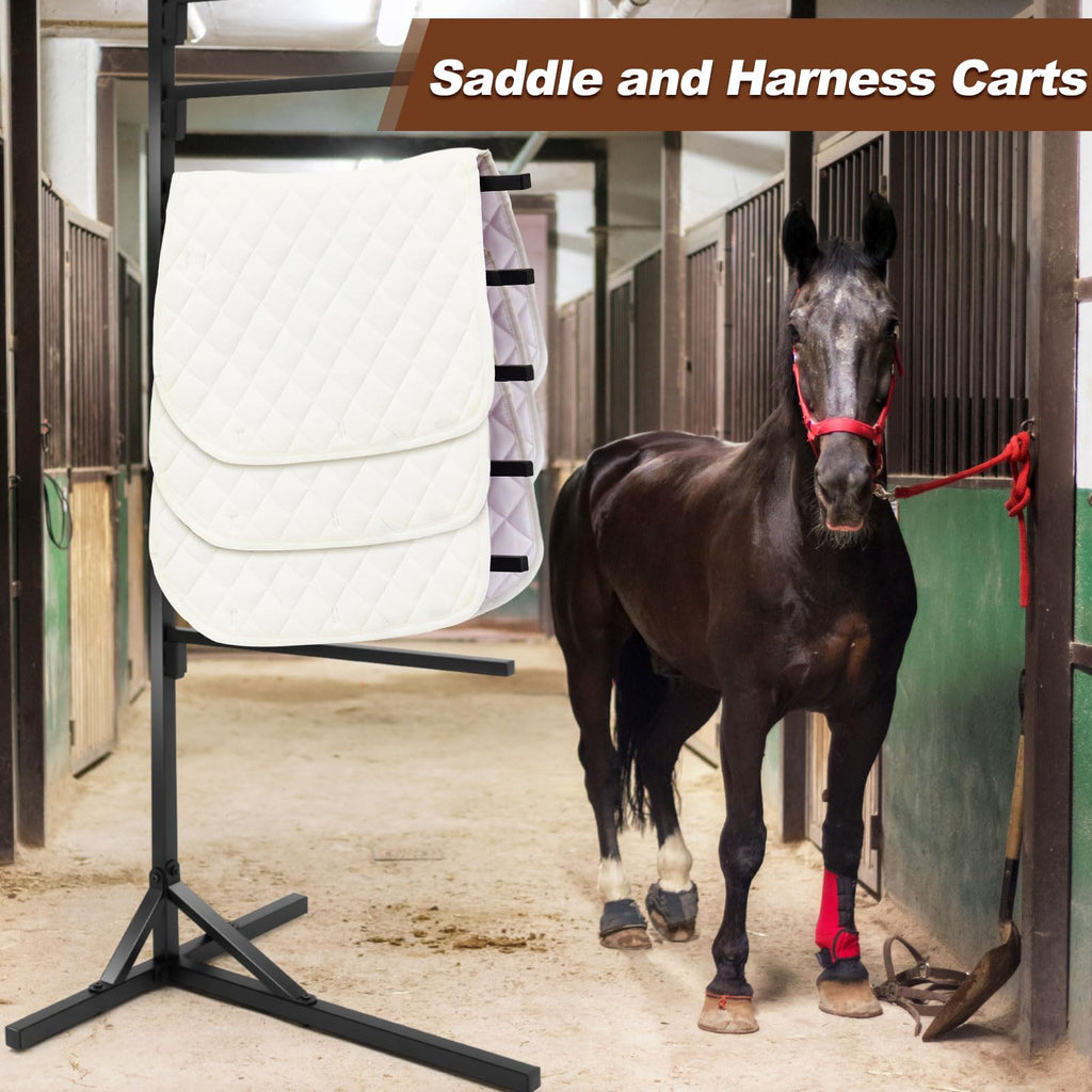 8-Tier Saddle Pad Rack with Stand W1396