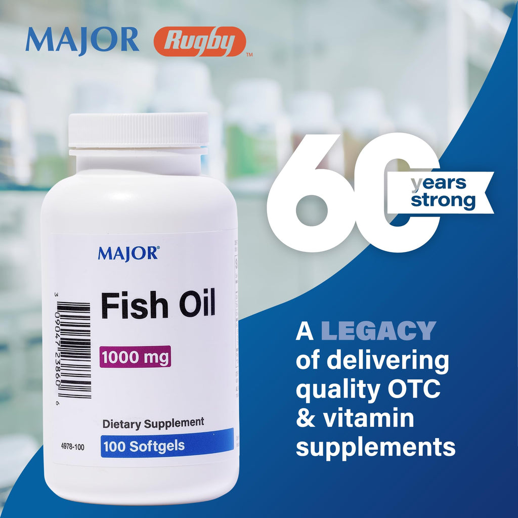 Omega-3 Fish Oil Supplement 1000mg 100 Softgels X6253