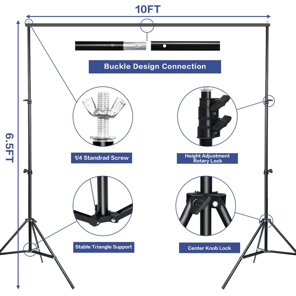 Adjustable Photo Backdrop Stand Kit with Carry Bag L420