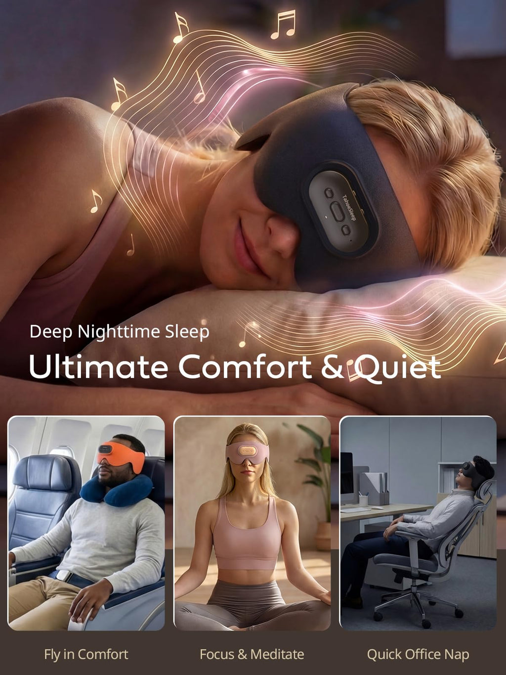 Ultra-Thin Adjustable Sleep Mask with Bluetooth 5.4 R70312