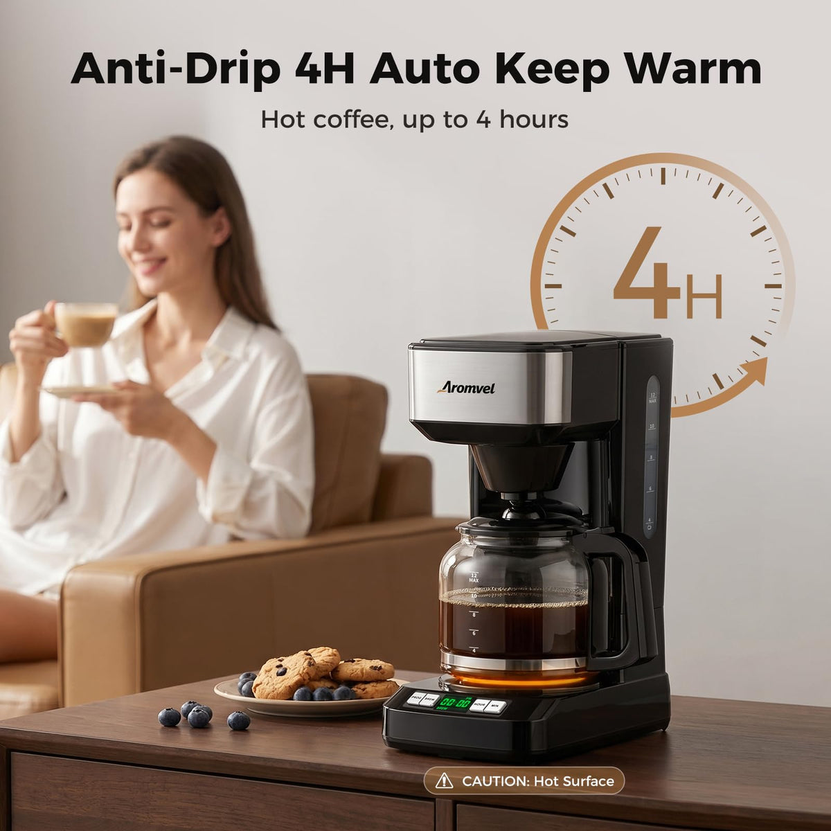 12 Cup Coffee Maker with LED Display Y348543