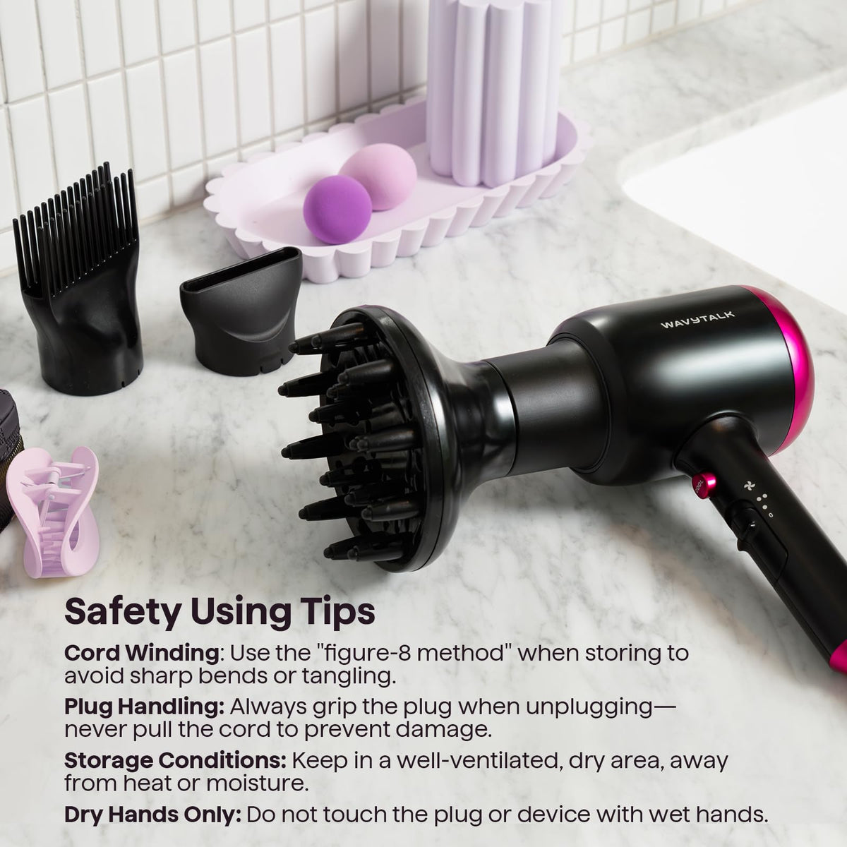 Ionic Hair Dryer with Diffuser F5286