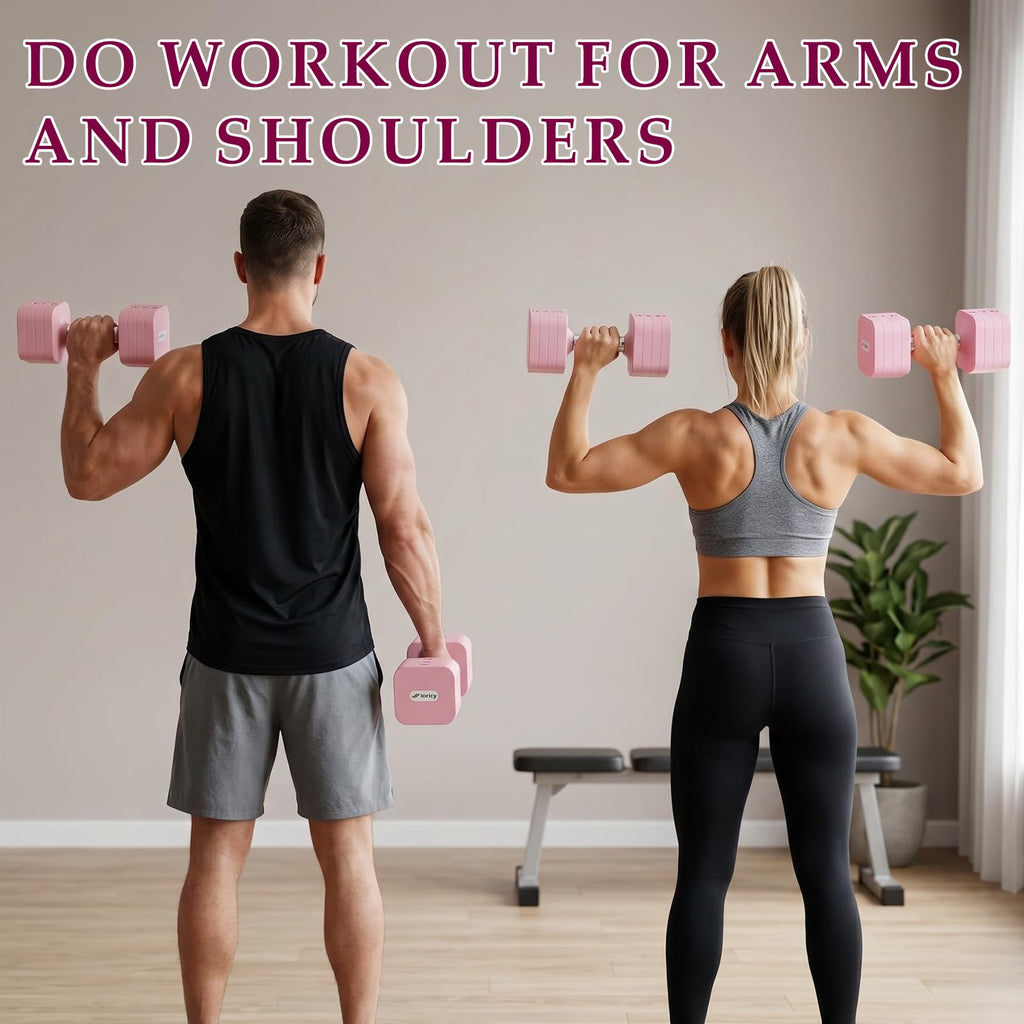 Adjustable Dumbbell Set 10LBS 20LBS 25LBS Set of 2 T6885