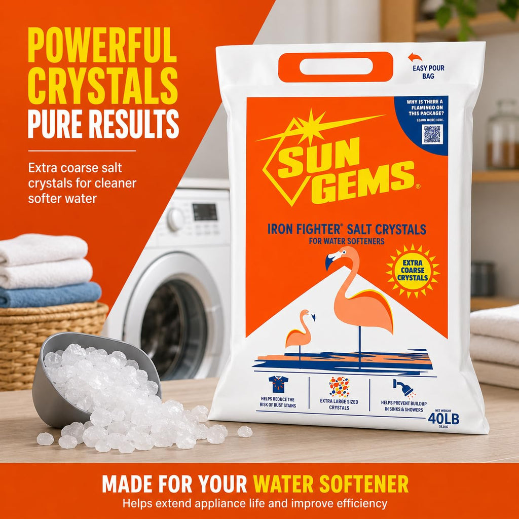 Water Softener Salt Crystals 40 lb Extra Coarse H41947