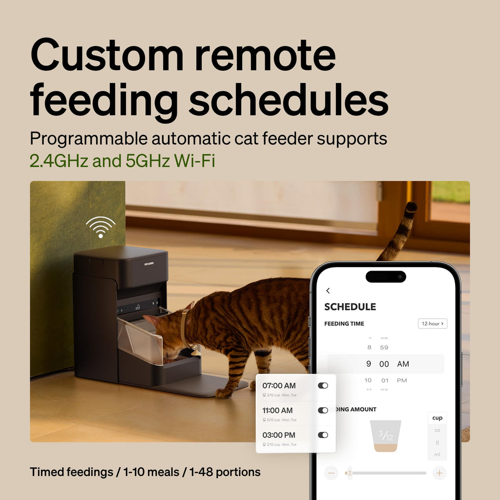 RFID Automatic Cat Feeders for 2 Cats Q209