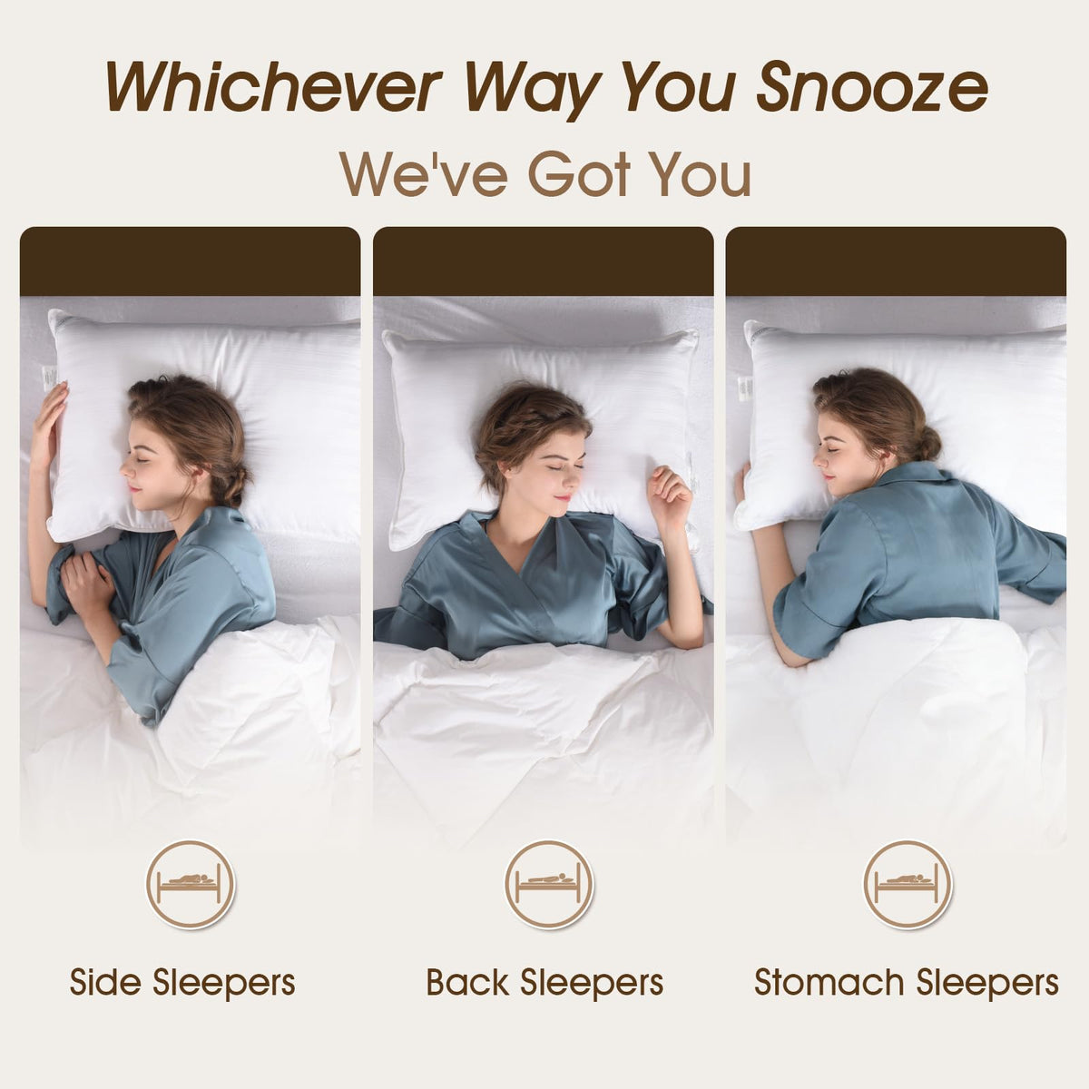 Down Alternative King Size Pillows Set of 2 A566707