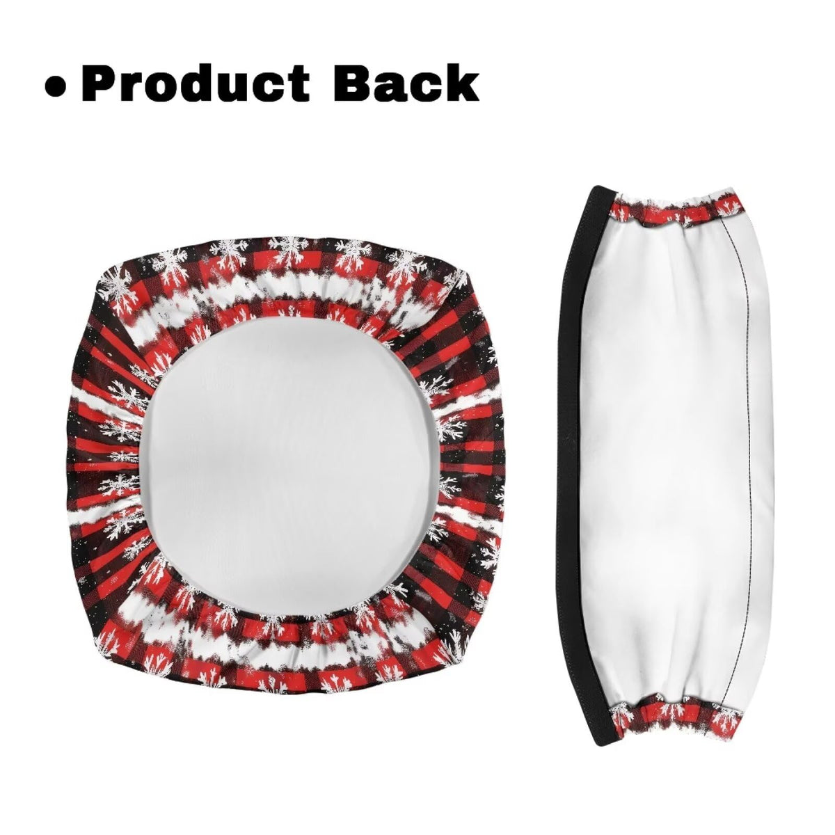Snowflake Red Plaid Rollator Walker Seat and Backrest Cover Set G85653