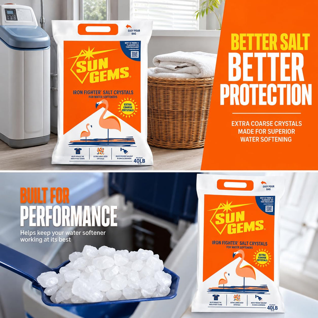 Water Softener Salt Crystals 40 lb Extra Coarse H41947