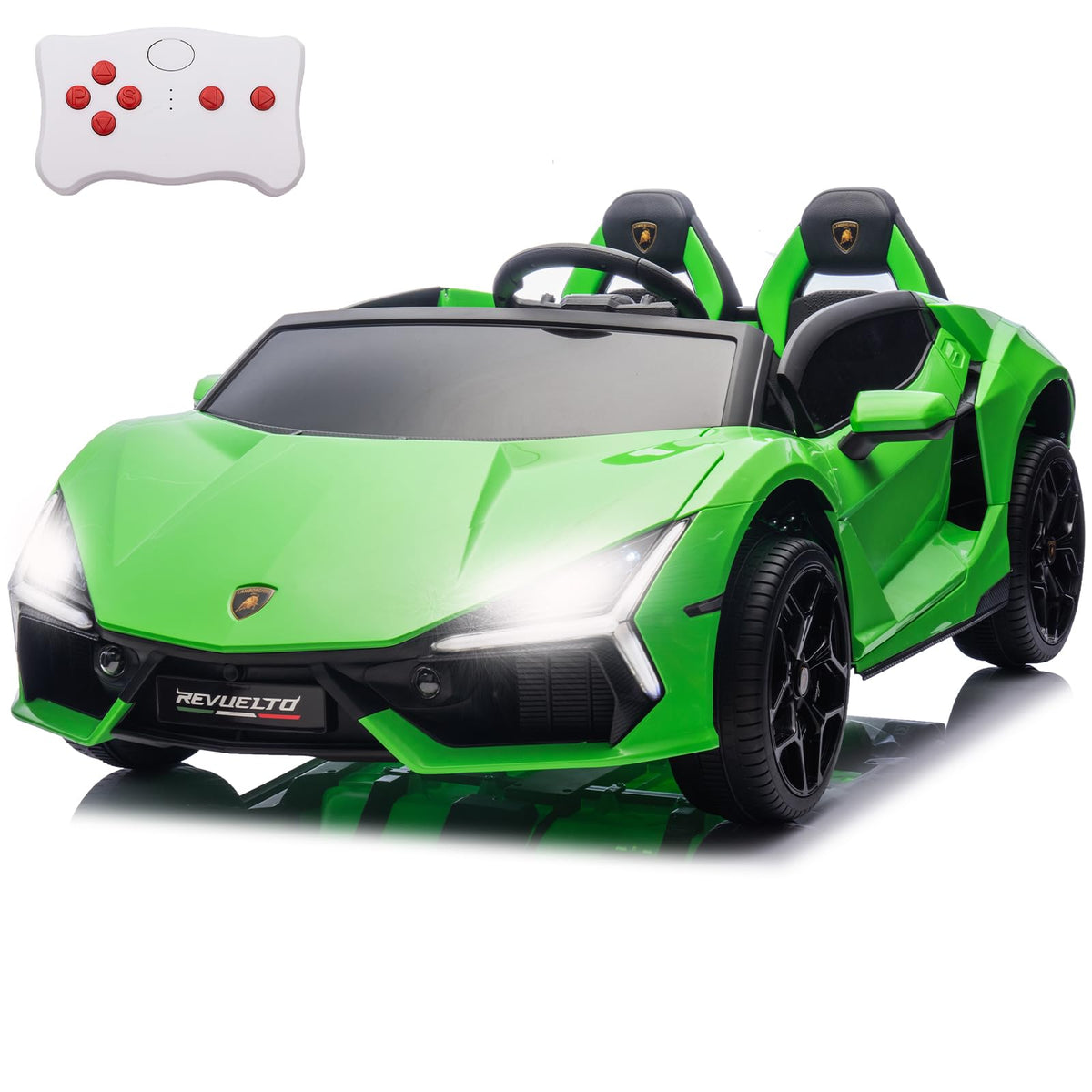 Green 24V 8Ah 2 Seater Ride On Car with Remote Control U8356