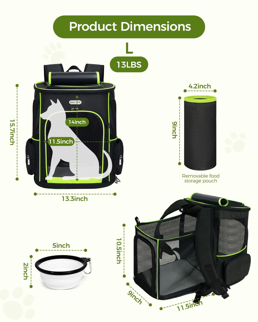 Expandable Cat Carrier Backpack with Breathable Mesh X1686