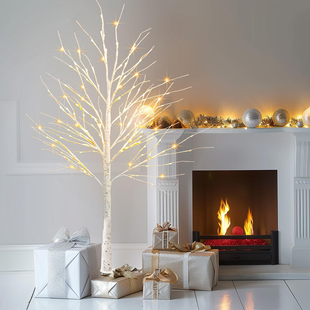 6 FT Pre-lit Artificial Christmas Tree Warm White A7413