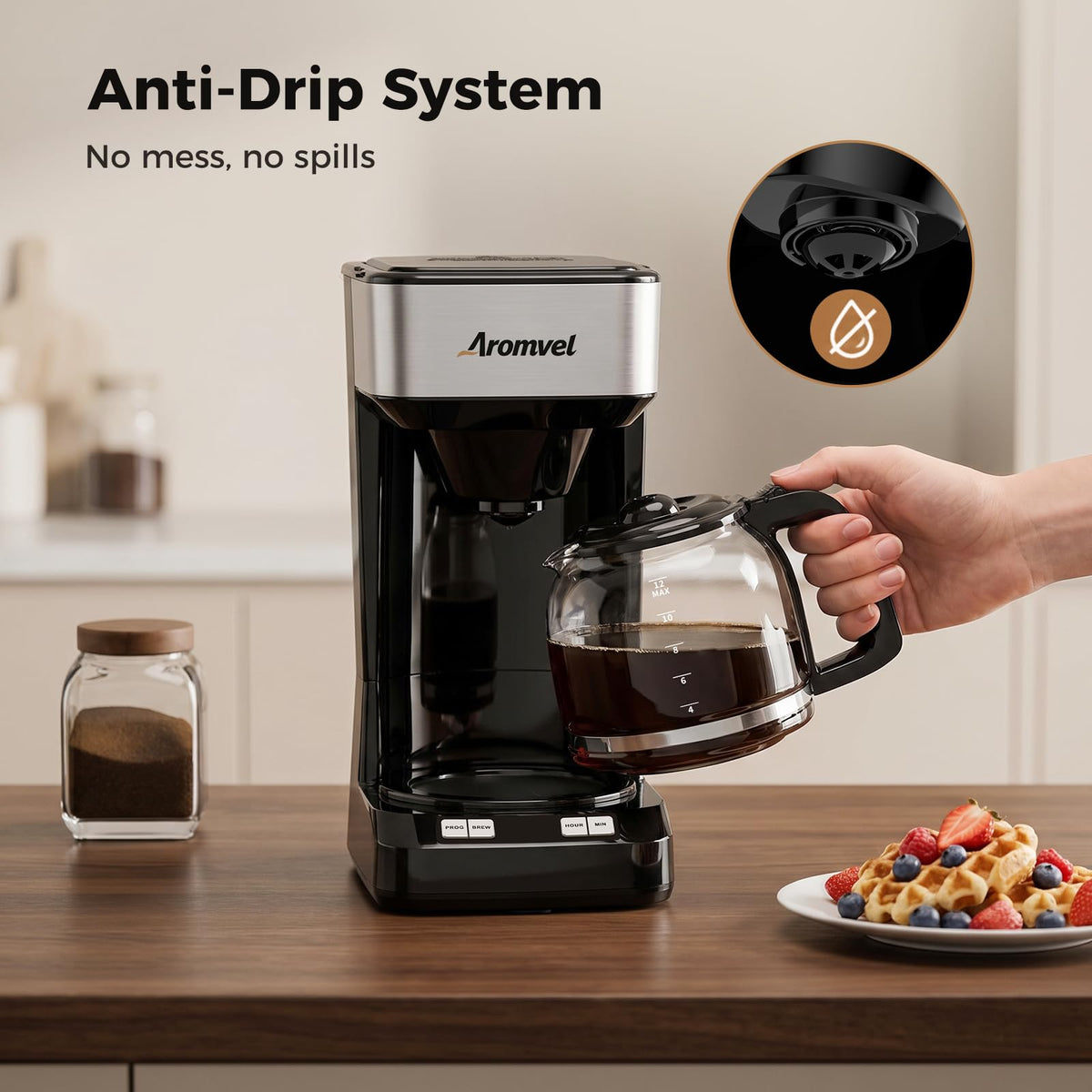 12 Cup Coffee Maker with LED Display Y348543