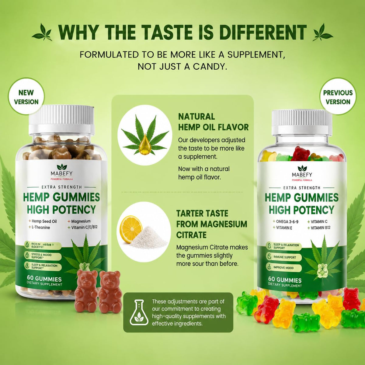 Hemp Gummies 60 Bears Pineapple Flavor A49286