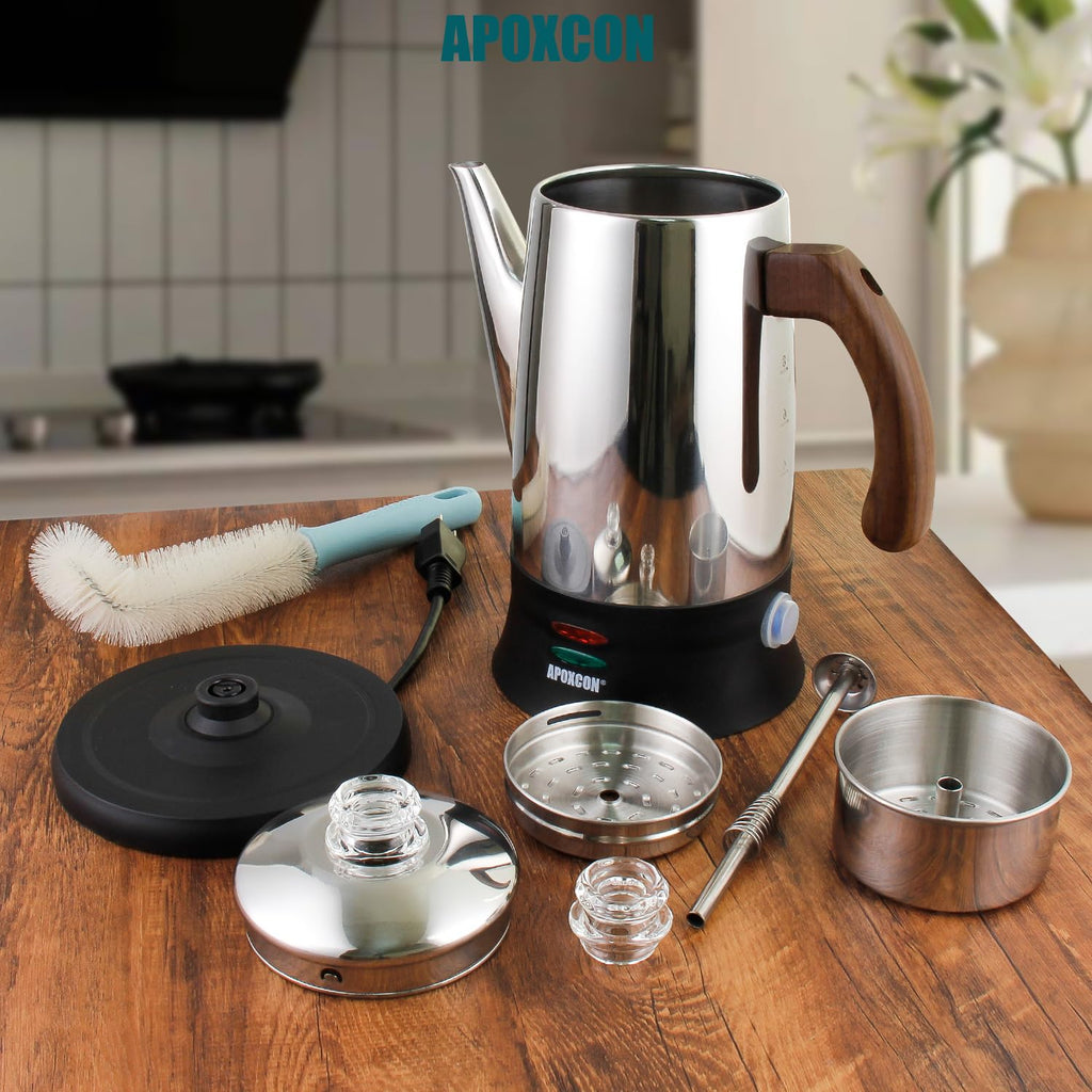 Electric Stainless Steel Coffee Percolator 8 Cup Z786