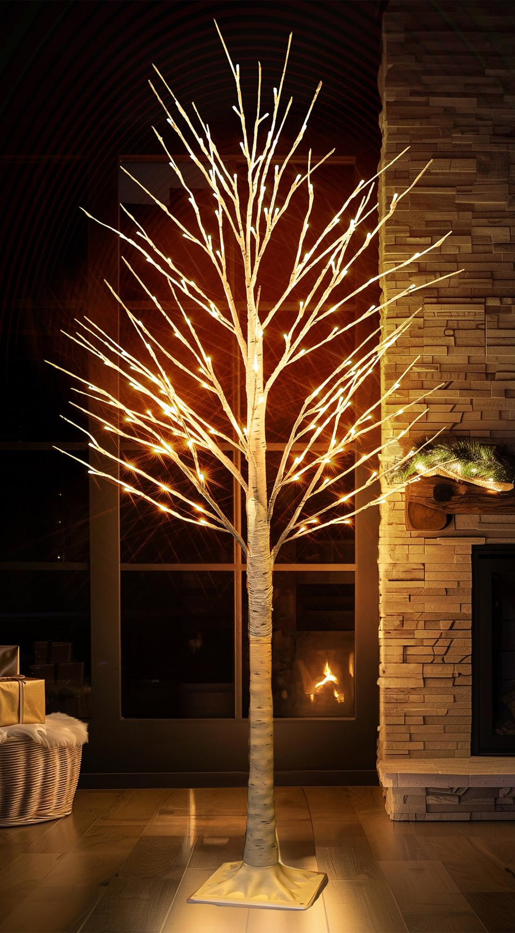 6 FT Pre-lit Artificial Christmas Tree Warm White A7413