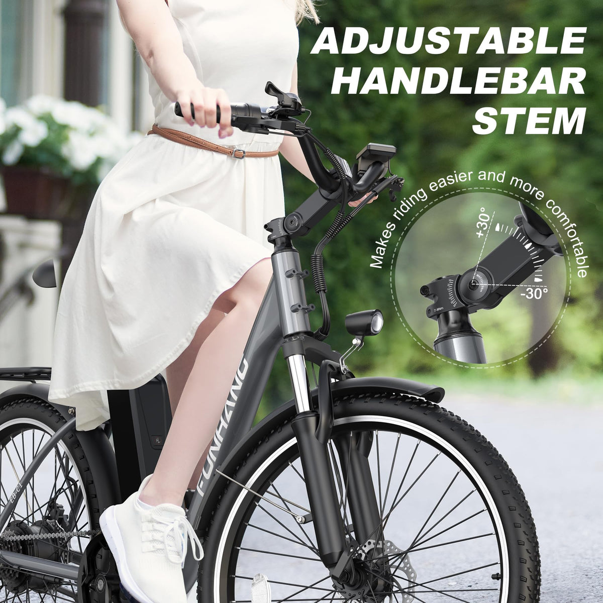26" 1000W Electric Bike with 48V Battery, 7-Speed X51197